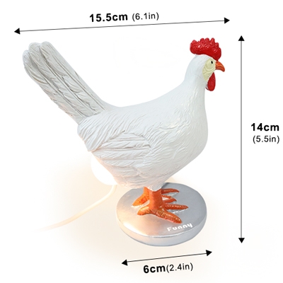 Funny ugly style chicken night light dimension